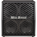 Mesa Boogie VTG Split Back 4x12 slanted speaker cabinet in black, featuring four large speaker cones for guitar amplification.