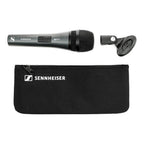 Sennheiser e 835-S wired dynamic cardioid microphone for live vocals, shown with metal grille and ergonomic design.