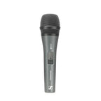 Sennheiser e 835-S wired dynamic cardioid microphone for live performances with a black body and grille.