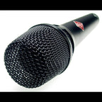 Neumann KMS 105 BK handheld condenser vocal microphone in black, wired live microphone for professional performances.