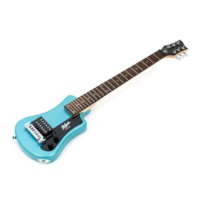 Hofner Shorty Electric Guitar with Gig Bag - Blue