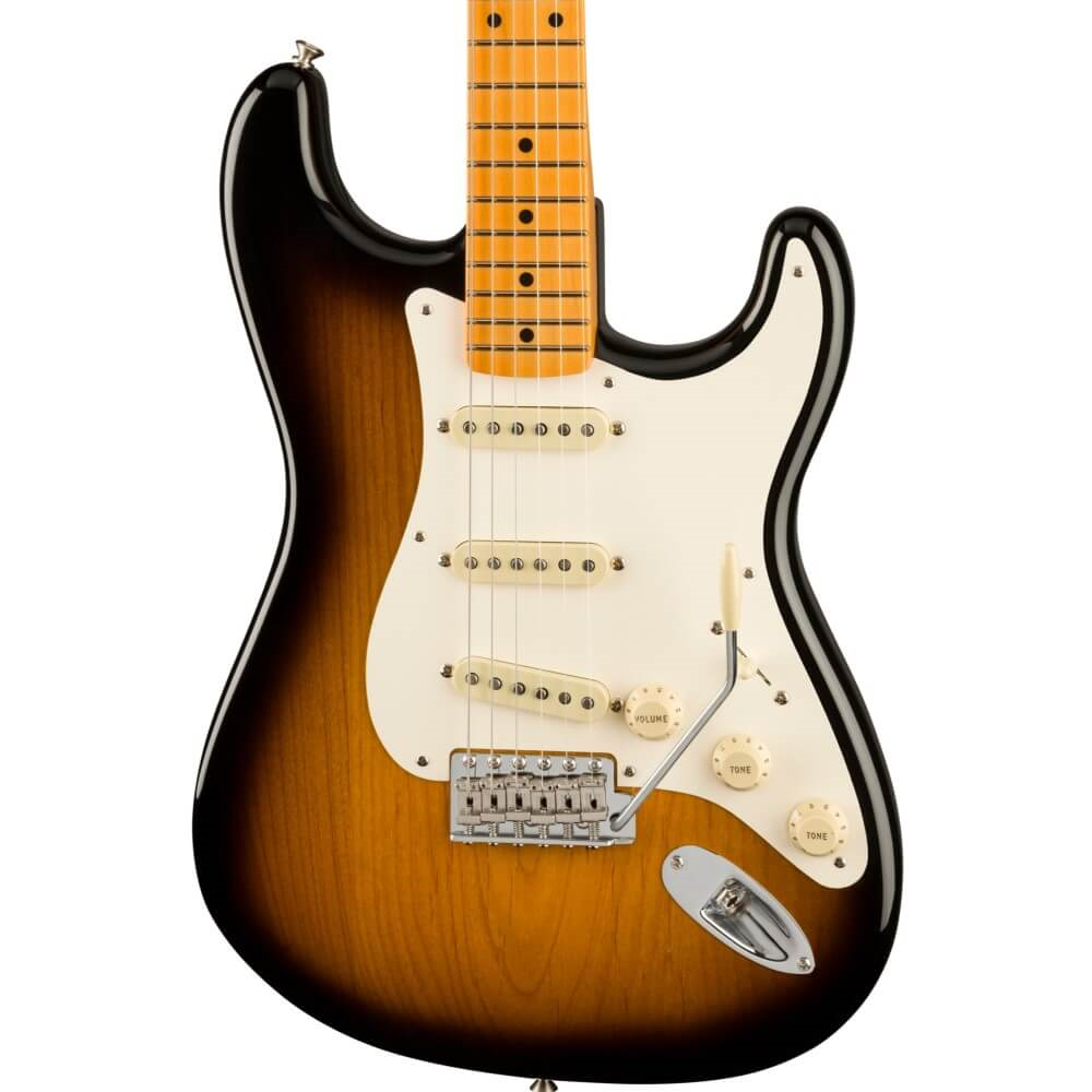Fender American Vintage II 1957 Stratocaster Electric Guitar w Maple Fretboard - 2-Colour Sunburst