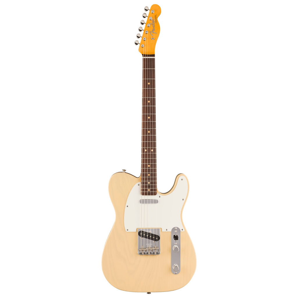 Fender American Vintage II 1963 Telecaster electric guitar with rosewood fingerboard, vintage finish, and classic design.