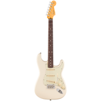 Fender American Pro Stratocaster RW FB Olympic White electric guitar with maple fretboard and three single-coil pickups.