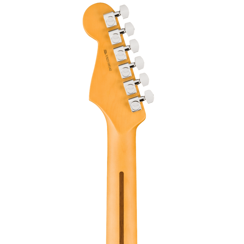 Fender American Pro Stratocaster RW FB electric guitar in Olympic White with a rosewood fretboard and three single-coil pickups.
