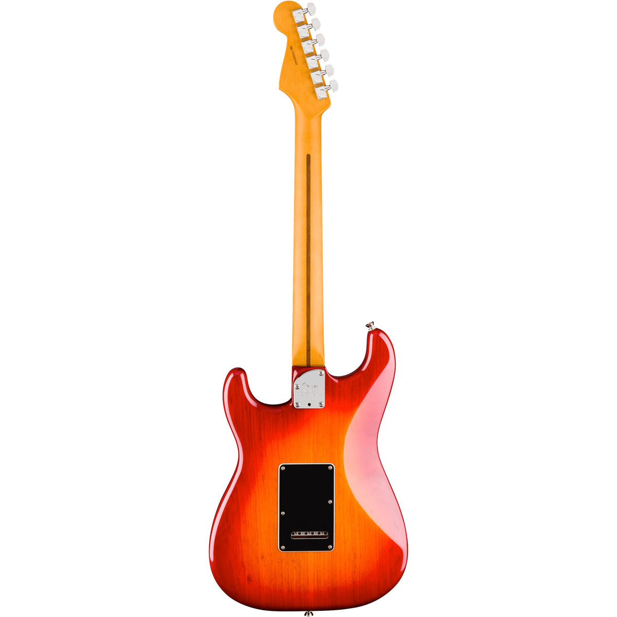 Fender American Pro Stratocaster HSS electric guitar with aged cherry burst finish, rosewood fingerboard, and classic design.