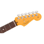 Fender American Pro Stratocaster HSS electric guitar with aged cherry burst finish, maple neck, and three pickups.
