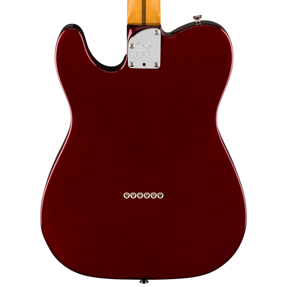 Fender American Pro Hot Shot Telecaster electric guitar with rosewood fingerboard in Oxblood finish, showcasing its sleek body and hardware.