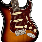 Fender American Professional II Stratocaster electric guitar with rosewood fingerboard in 3-color sunburst finish.