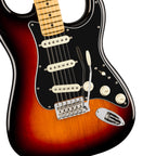 Fender American Professional Classic Stratocaster electric guitar with maple fingerboard in 3-color sunburst finish, showcasing body and neck details.
