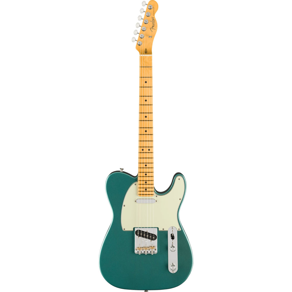 Fender American Professional Classic Telecaster electric guitar with maple fingerboard in faded Sherwood Green Metallic finish.