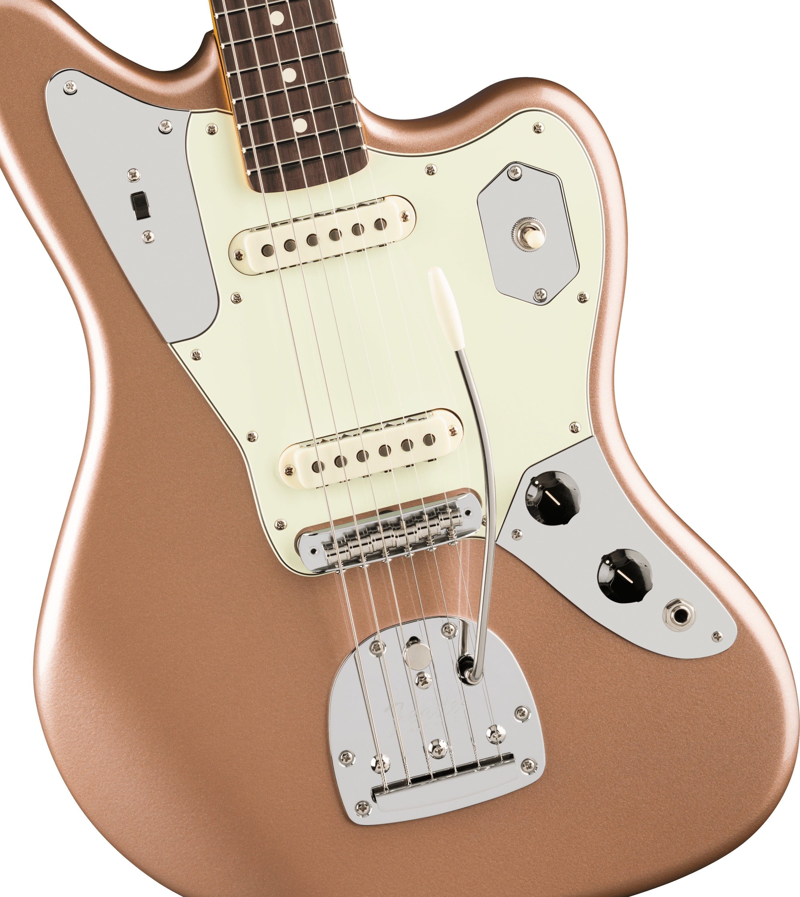 Fender American Professional Classic Jaguar Rosewood Fingerboard - Faded Firemist Gold
