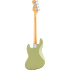 Fender Player II Jazz Bass guitar with rosewood fingerboard in Birch Green finish, showing the body and neck details.