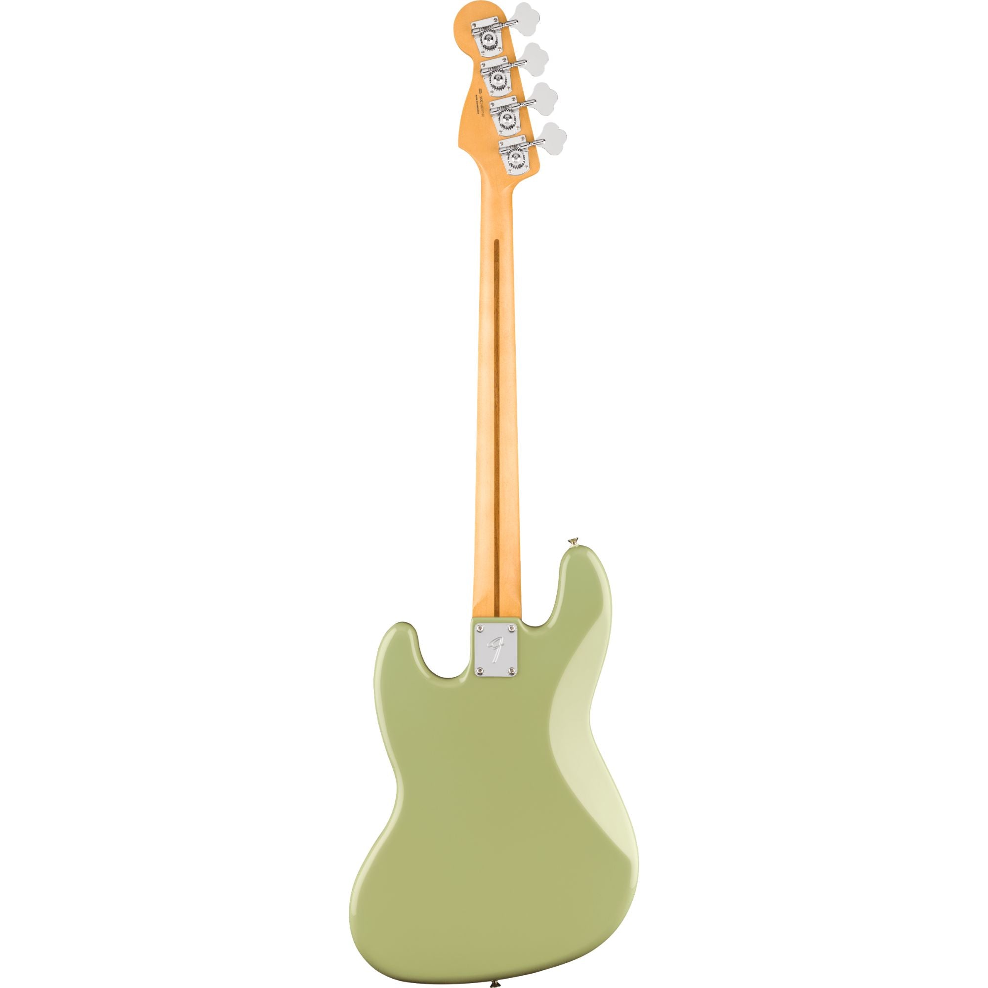 Fender Player II Jazz Bass guitar with rosewood fingerboard in Birch Green finish, showing the body and neck details.