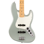 Fender Player II Jazz Bass with maple fingerboard in cactus gray, showing the bass guitar's body and neck details.
