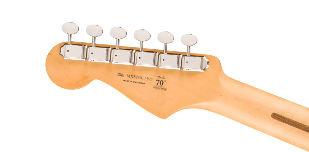 Fender Player II Stratocaster electric guitar with rosewood fingerboard in 3-color sunburst finish, showing body and neck details.