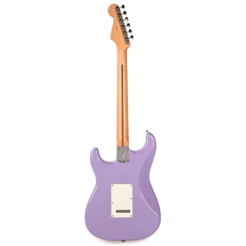 Fender Limited Edition Player II Stratocaster electric guitar with rosewood fretboard in Lavender Haze color, showcasing its body and neck.