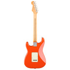 Fender Player II Stratocaster electric guitar with maple fingerboard in Rallye Orange finish, showcasing a sleek design and three pickups.
