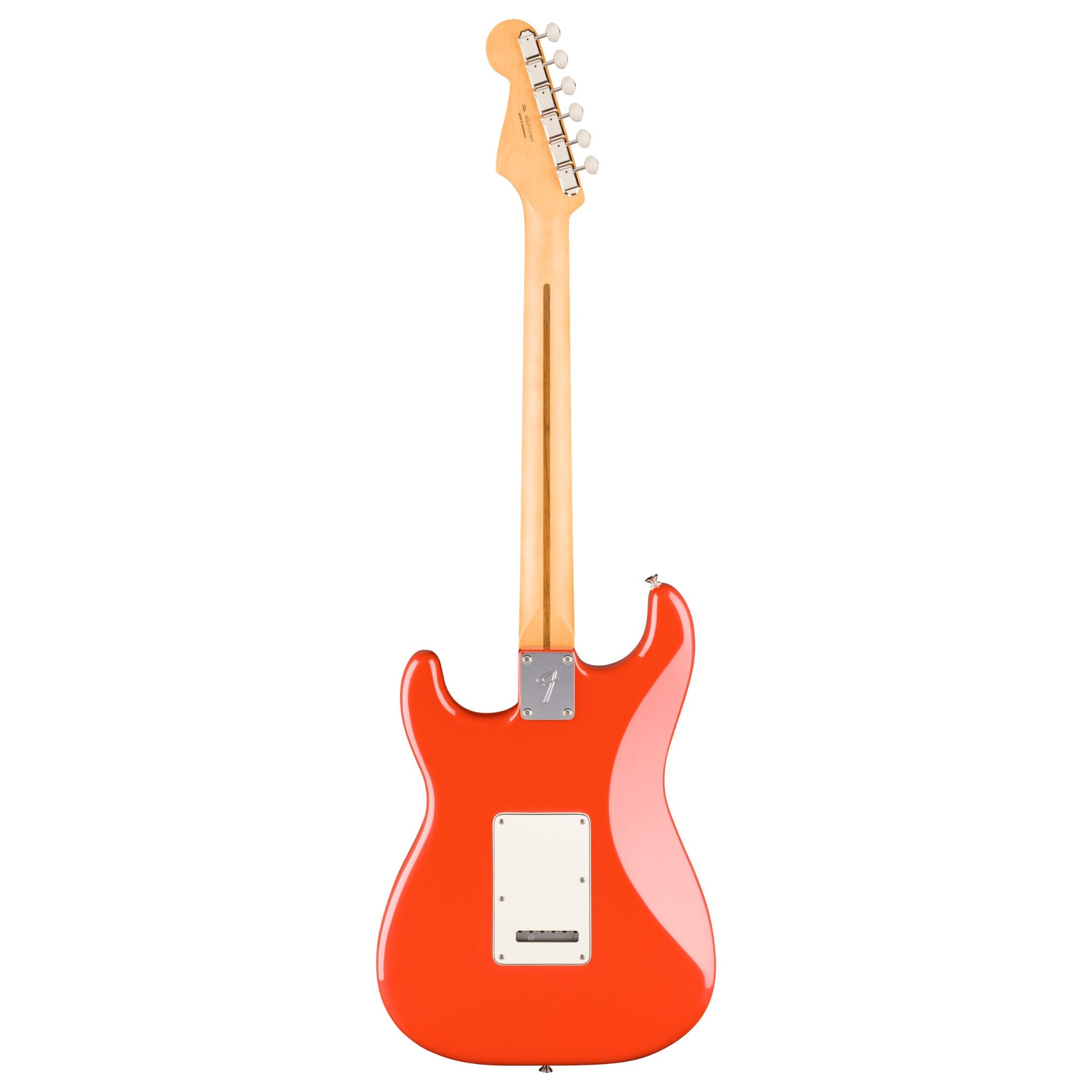 Fender Player II Stratocaster HSS electric guitar with rosewood fingerboard in Rallye Orange color, showcasing its body and hardware.