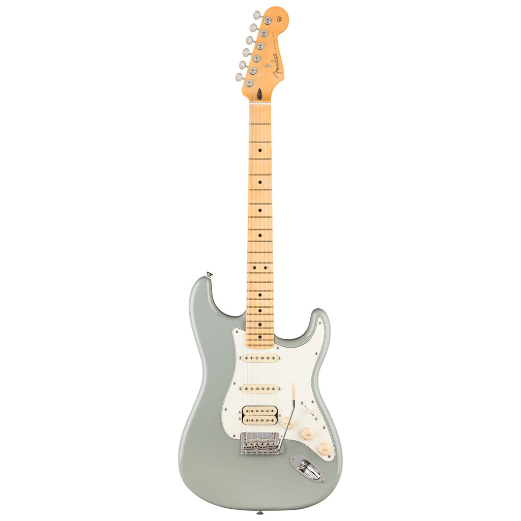 Fender Player II Stratocaster HSS electric guitar with maple fingerboard in Cactus Gray color.