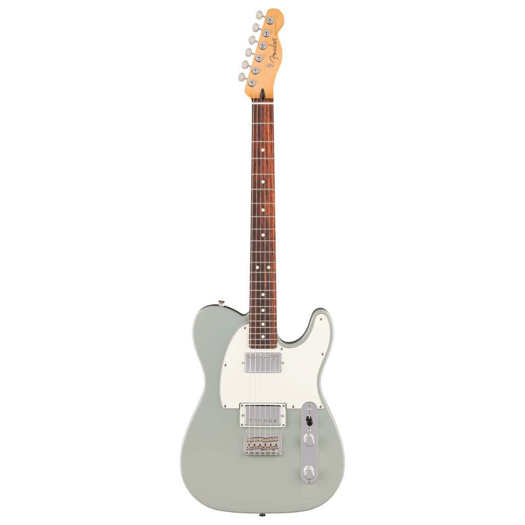 Fender Player II Telecaster HH electric guitar with rosewood fingerboard in Cactus Gray, showcasing its sleek body and dual humbucker pickups.