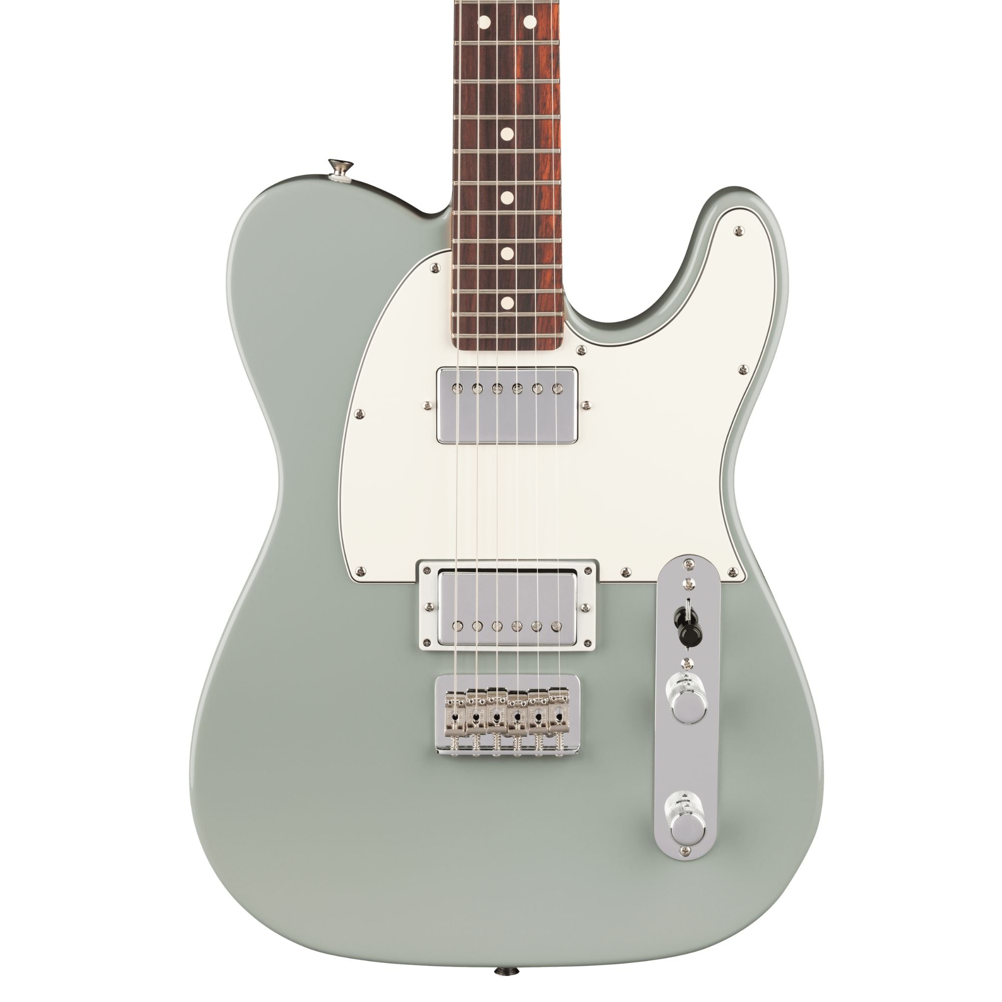 Fender Player II Telecaster HH electric guitar in Cactus Gray with rosewood fingerboard and dual humbucking pickups.