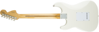 Fender Jimi Hendrix Stratocaster electric guitar with maple fretboard in Olympic White, stylish and iconic musical instrument.