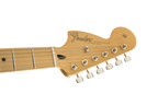 Fender Jimi Hendrix Stratocaster electric guitar with maple fretboard in Olympic White, showcasing its sleek body and iconic design.