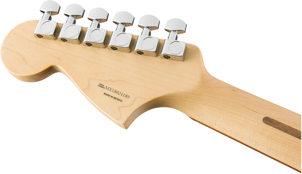 Fender Player Jag electric guitar in black with Pau Ferro fretboard, classic offset body and dual pickups, showing the front view.