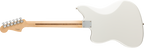 Fender Player Jazz electric guitar in polar white with Pau Ferro fretboard, showcasing the sleek body and modern hardware.