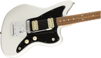 Fender Player Jazz Electric Guitar in Polar White with Pau Ferro fretboard, showing the body and neck details.