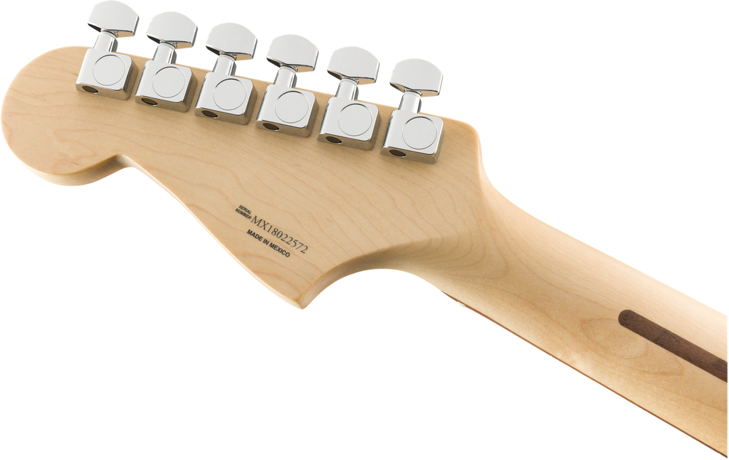 Fender Player Jazz Electric Guitar in Polar White with Pau Ferro fretboard, showcasing its sleek body and hardware details.