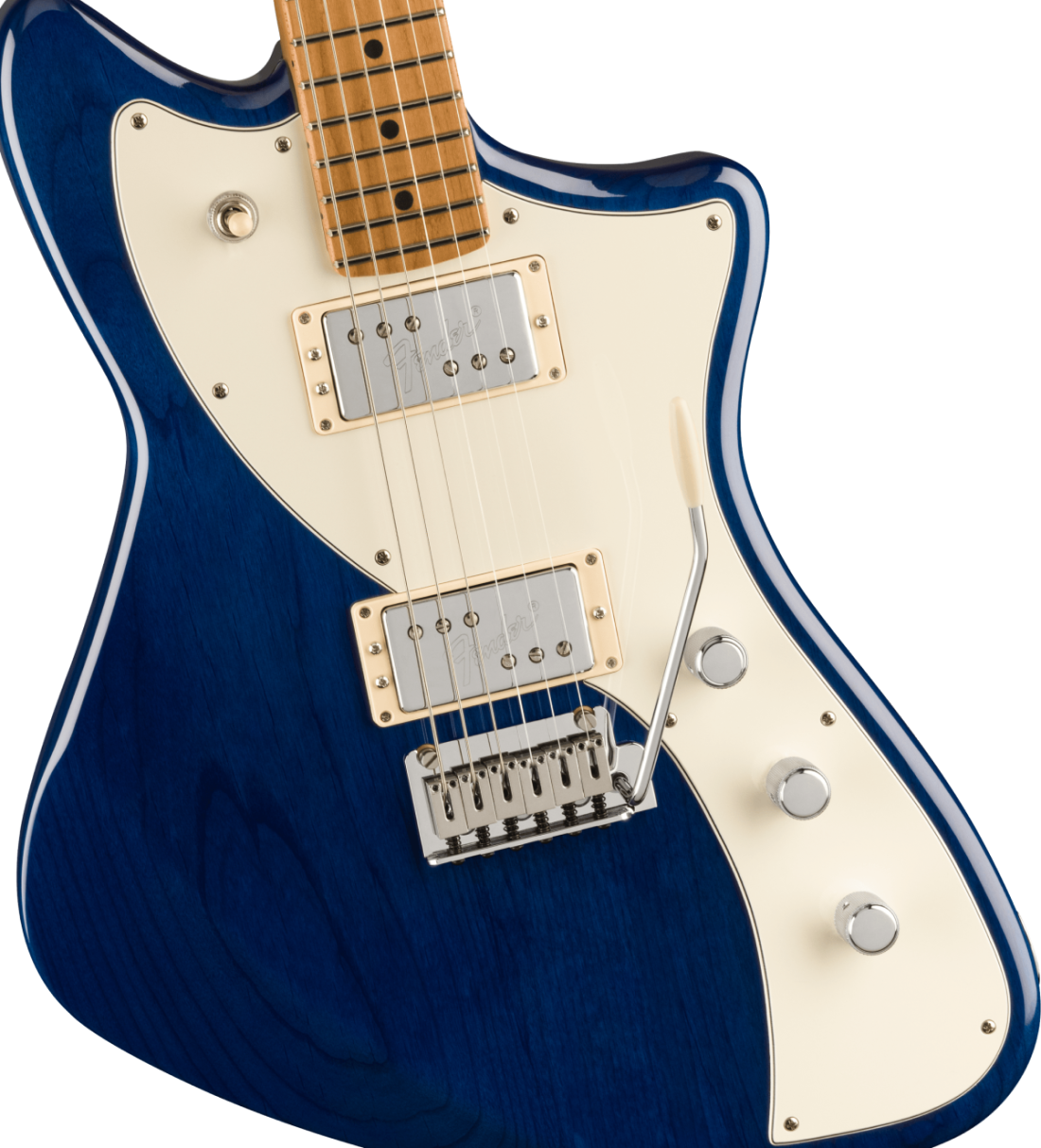 Fender LTD Player Plus Meteora w/Roasted Maple Neck in Sapphire Blue Trans