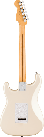 Fender Player II Modified Stratocaster electric guitar in Olympic Pearl finish with rosewood fretboard and contoured body.