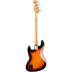 Fender Player II Modified Active Jazz Bass with maple fretboard in 3-tone sunburst finish, showcasing its sleek body and pickups.