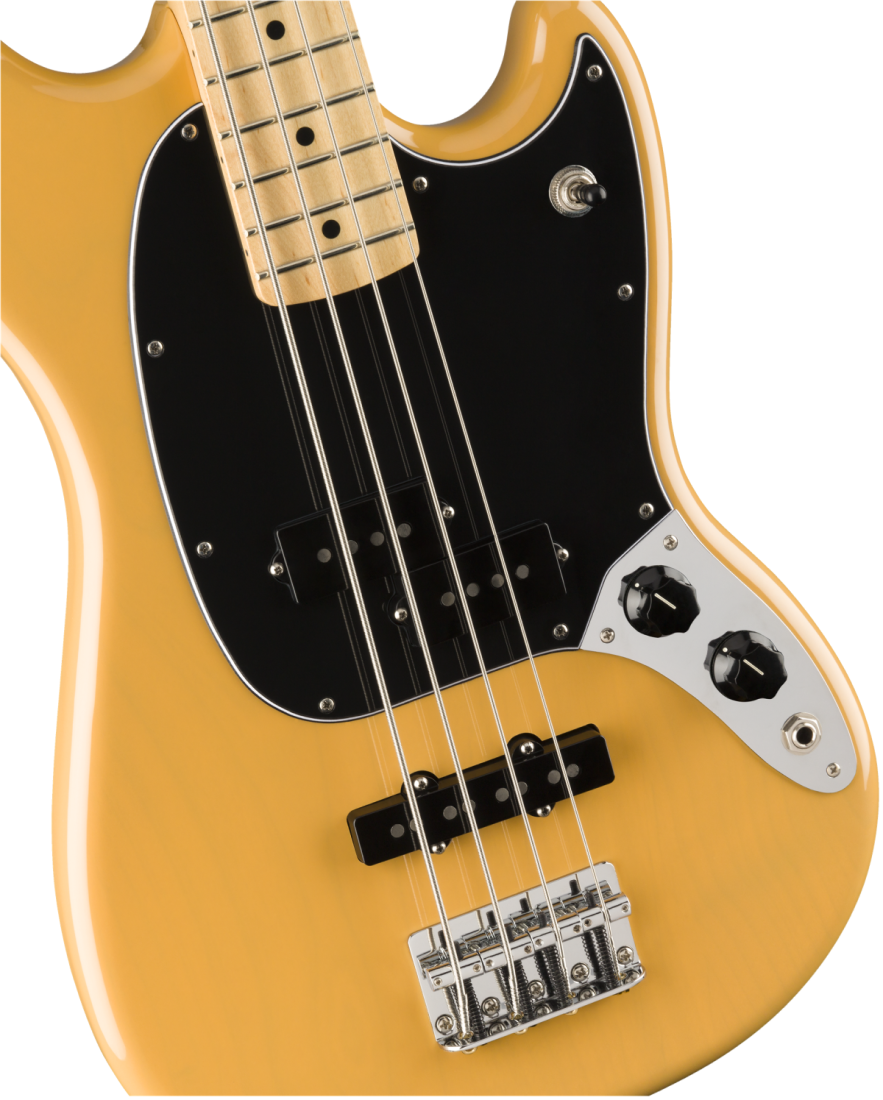 Fender LTD Mustang PJ Bass Guitar w/Maple Neck in Butterscotch Blonde
