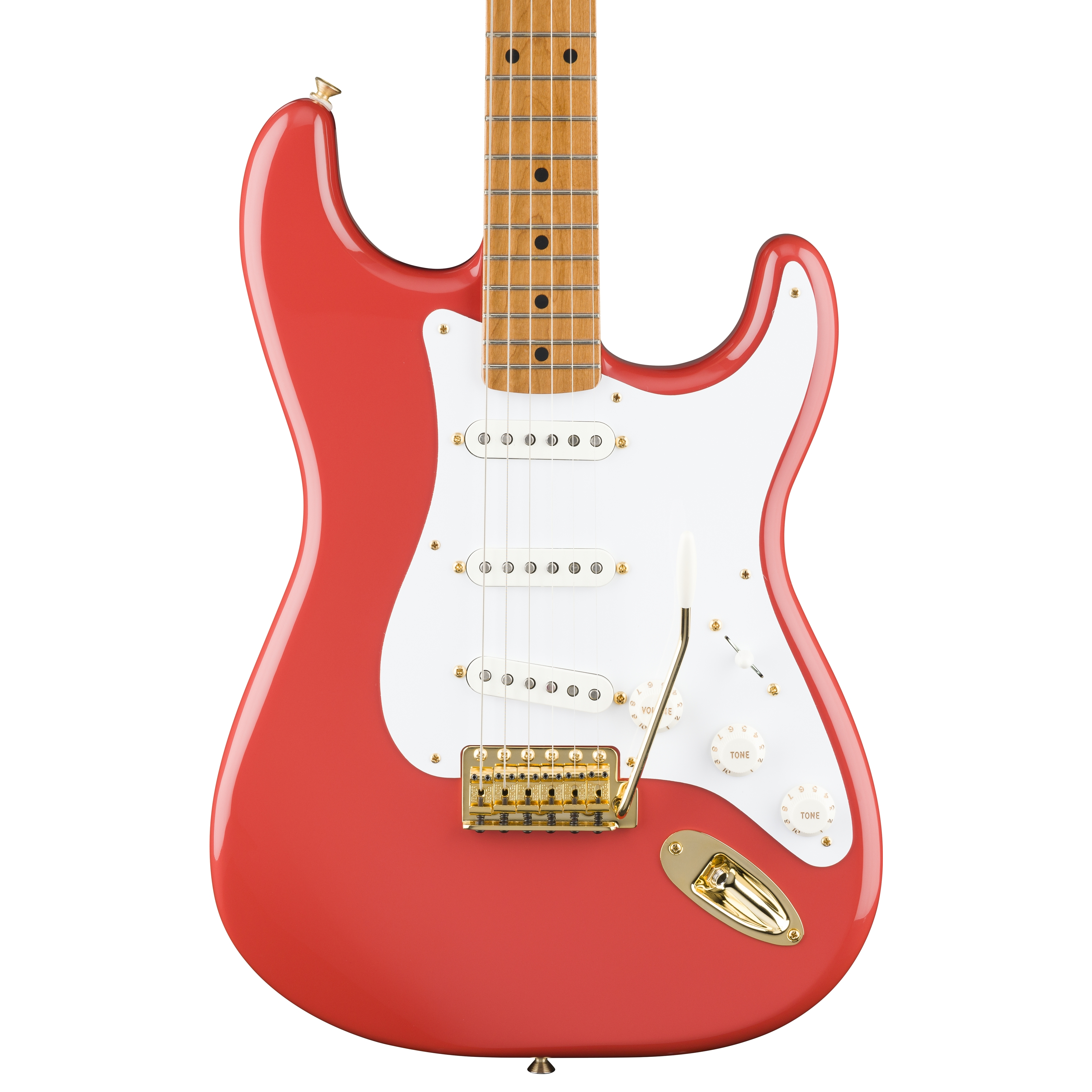 Fender Dealer Exclusive Vintera II 50s Stratocaster Gold Maple Neck Fiesta Red