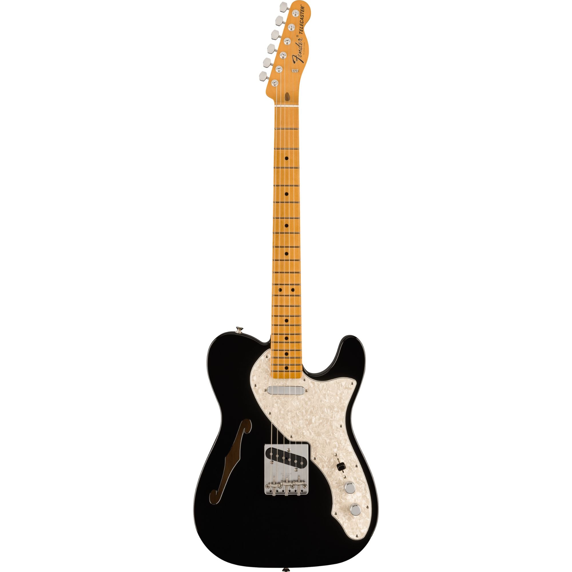 Fender Vintera II 60s Telecaster Thinline - Electric Guitar w/Maple Neck - Black
