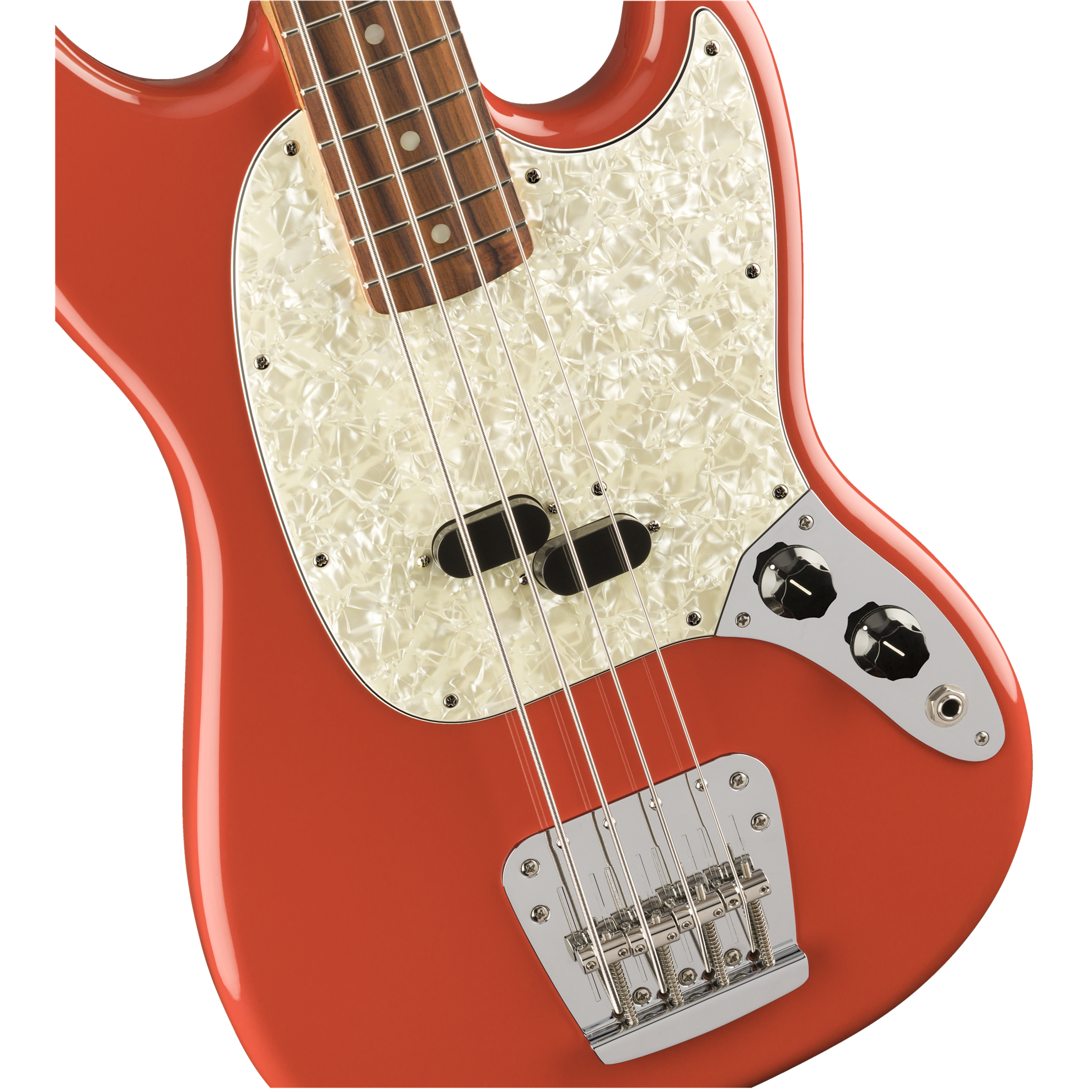 Fender Vintera 60s Mustang Bass Guitar w/Pau Ferro Fretboard - Fiesta Red