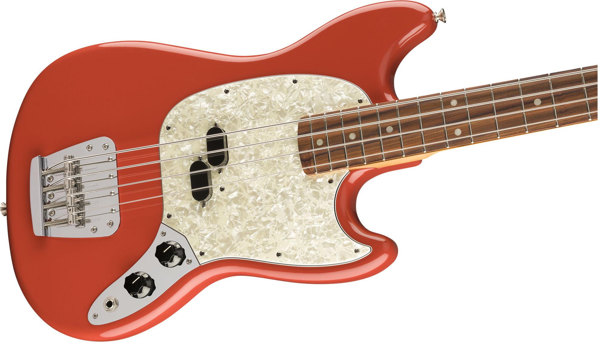 Fender Vintera 60s Mustang Bass Guitar w/Pau Ferro Fretboard - Fiesta Red