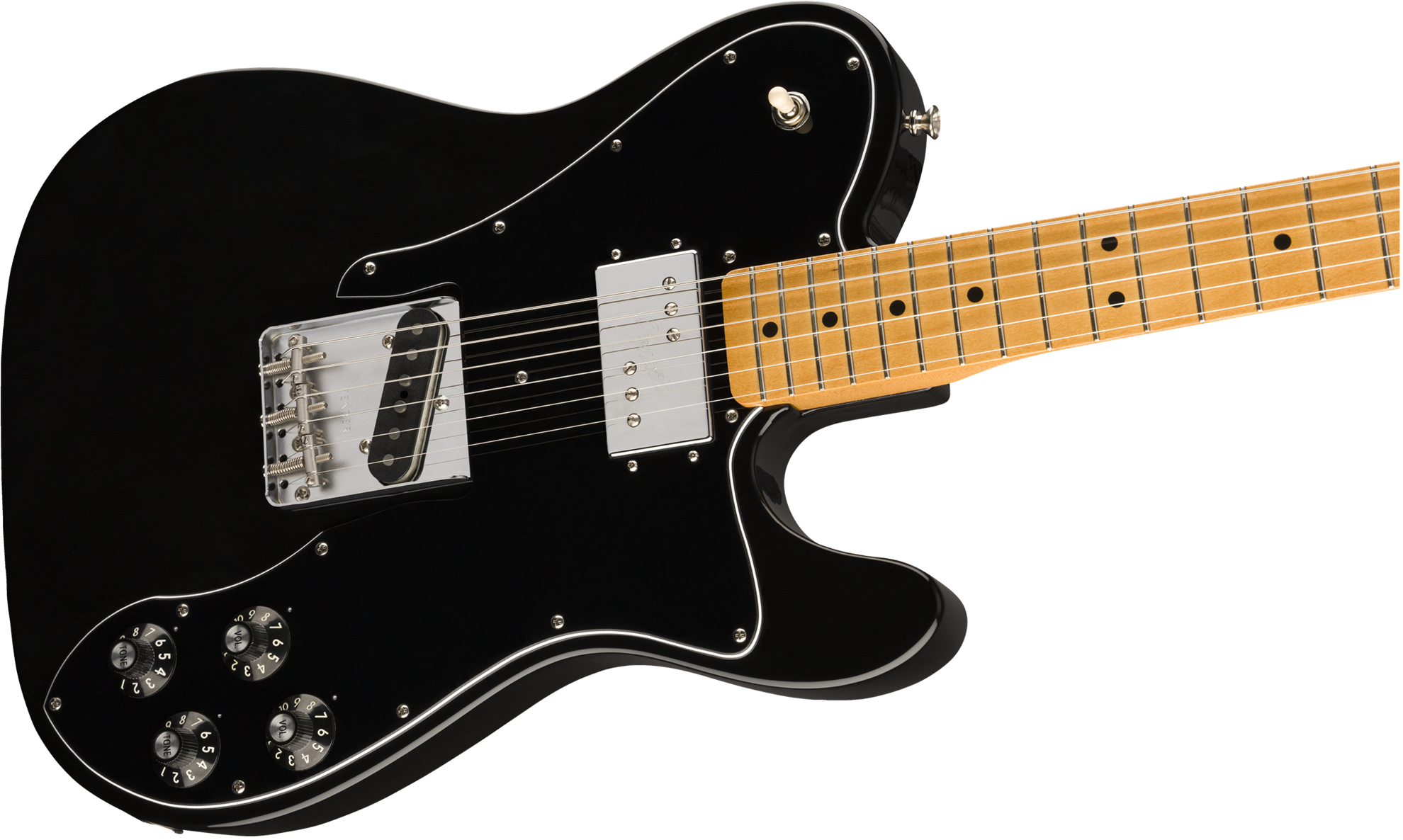 Fender Vintera 70s Telecaster Custom Electric Guitar w/Maple Fretboard - Black