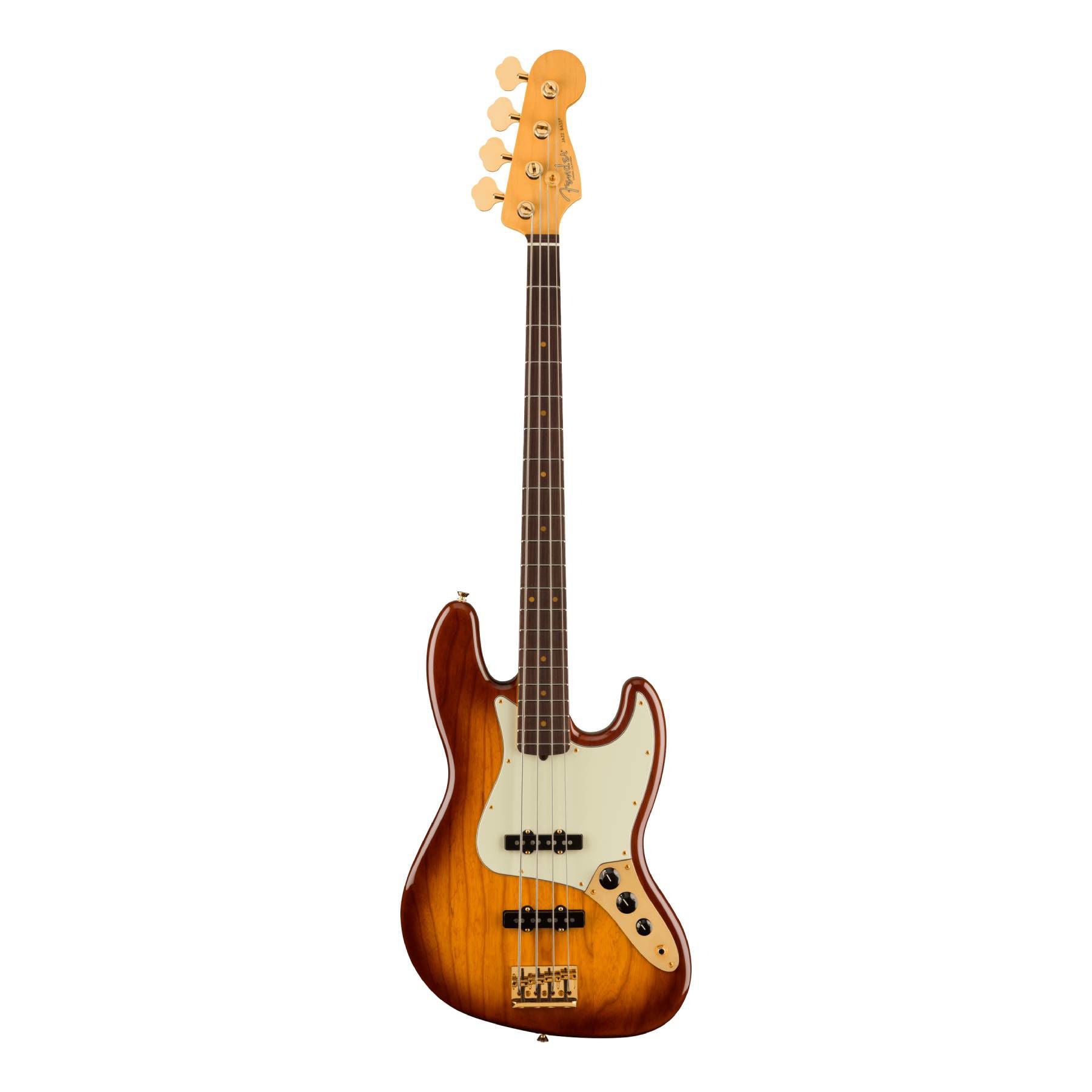 Fender 75th Anniversary USA Commemorative Jazz Bass Guitar with Rosewood Fingerboard in 2-Color Bourbon Burst