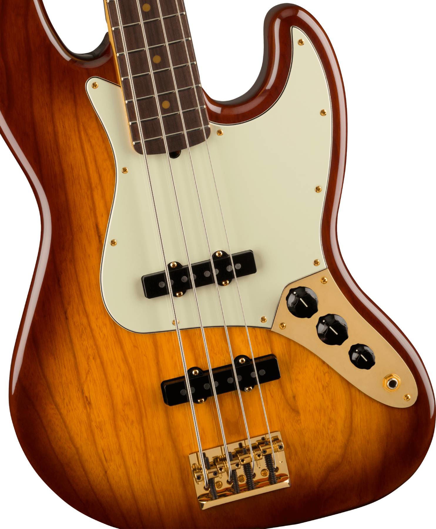 Fender 75th Anniversary USA Commemorative Jazz Bass Guitar with Rosewood Fingerboard in 2-Color Bourbon Burst