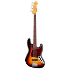 Fender American Pro Jazz Bass RW in 3-Color Sunburst finish, showcasing the bass guitar with rosewood fingerboard and classic design.