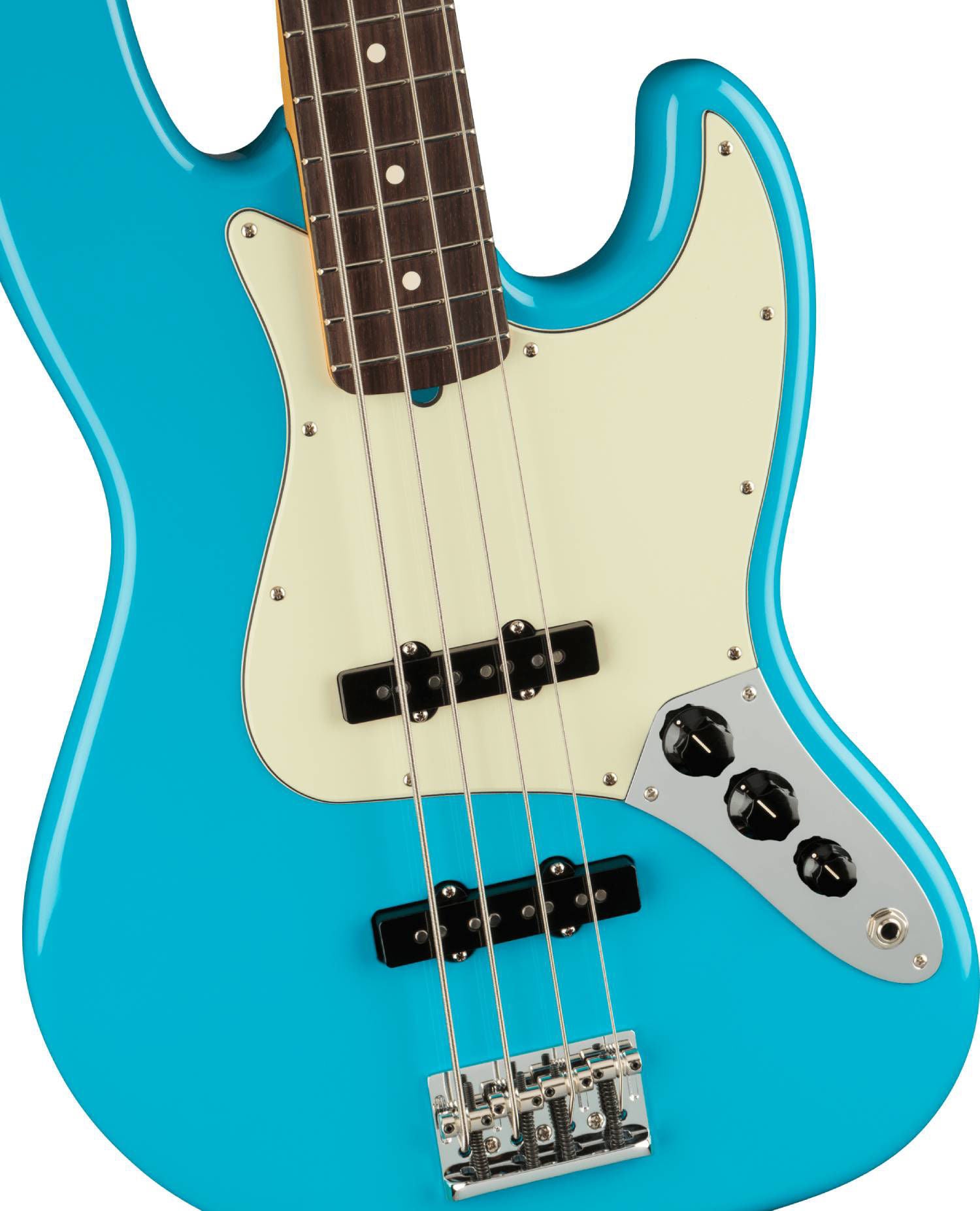 Fender American Professional II Jazz Bass Guitar w/Rosewood Fretboard - Miami Blue