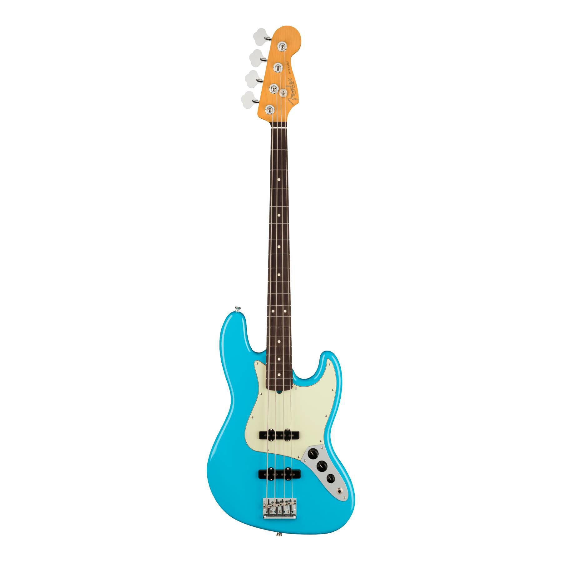 Fender American Professional II Jazz Bass Guitar w/Rosewood Fretboard - Miami Blue