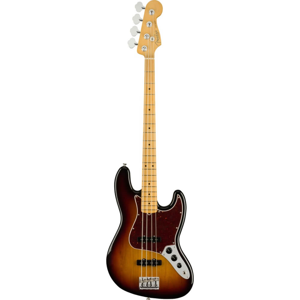 Fender American Professional II Jazz Bass Guitar with Maple Fretboard in 3-Colour Sunburst