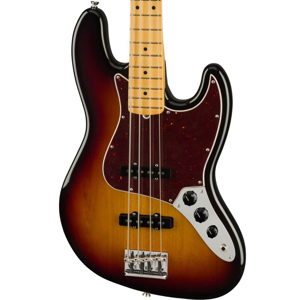 Fender American Professional II Jazz Bass Guitar with Maple Fretboard in 3-Colour Sunburst