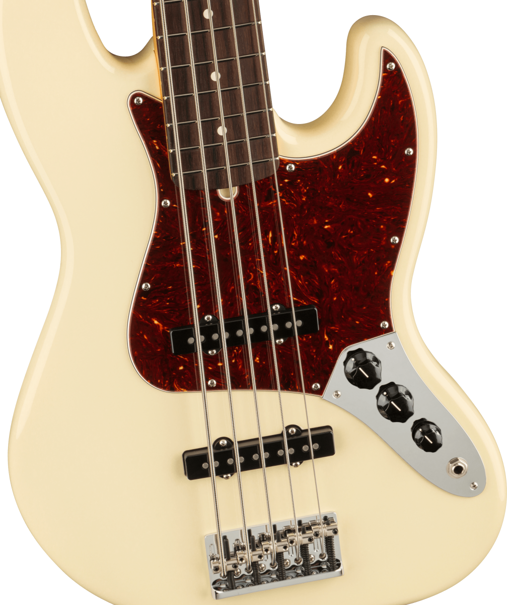 Fender American Professional II Jazz Bass V with Rosewood Fretboard in Olympic White