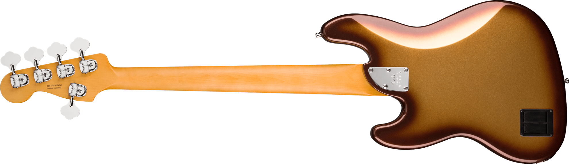 Fender American Ultra Jazz Bass Guitar V w/Rosewood Fretboard - Mocha Burst